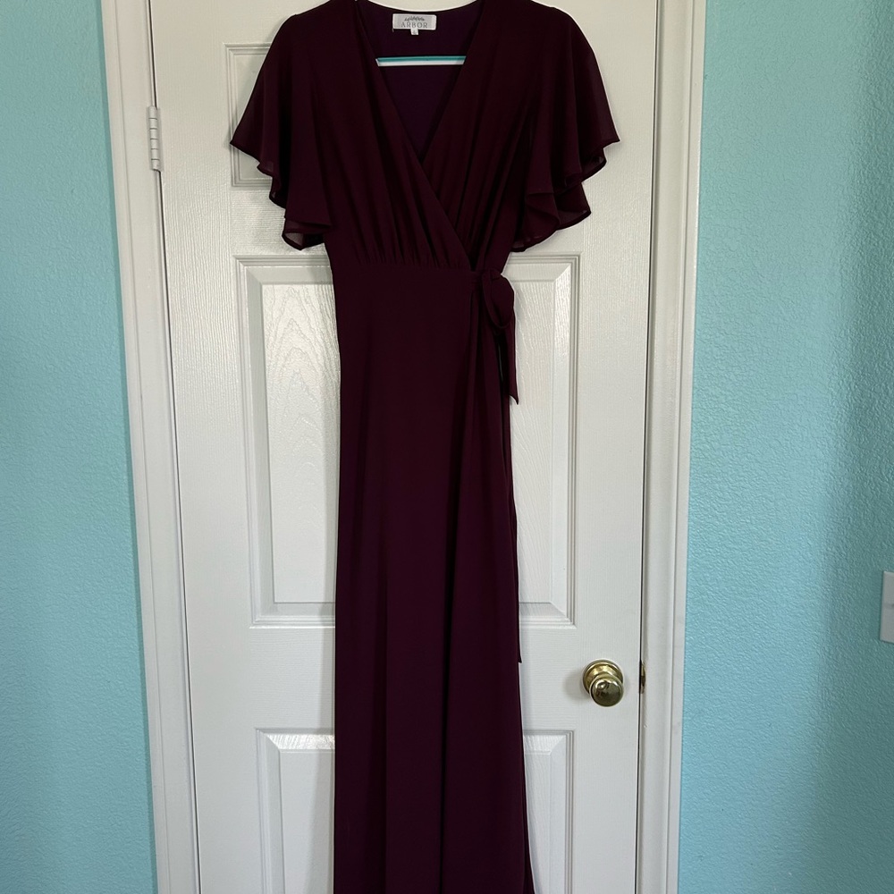 Arbor Plum Wrap Maxi Dress